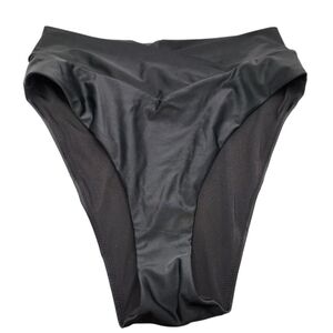 Aerie Black High Cut Cheeky Bikini Bottom